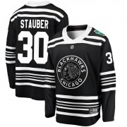 Fanatics Branded Chicago Blackhawks 30 Jaxson Stauber Black 2019 Winter Classic Breakaway Men's NHL Jersey