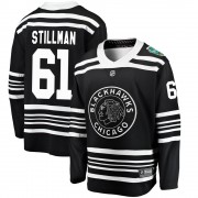 Fanatics Branded Chicago Blackhawks 61 Riley Stillman Black 2019 Winter Classic Breakaway Men's NHL Jersey