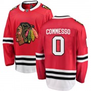 Fanatics Branded Chicago Blackhawks 0 Drew Commesso Red Breakaway Home Youth NHL Jersey