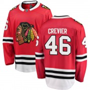 Fanatics Branded Chicago Blackhawks 46 Louis Crevier Red Breakaway Home Youth NHL Jersey