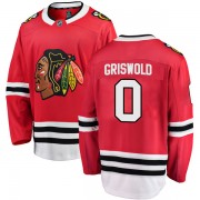 Fanatics Branded Chicago Blackhawks 00 Clark Griswold Red Breakaway Home Youth NHL Jersey