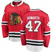 Fanatics Branded Chicago Blackhawks 47 Kale Howarth Red Breakaway Home Youth NHL Jersey