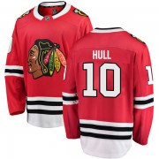 Fanatics Branded Chicago Blackhawks 10 Dennis Hull Red Breakaway Home Youth NHL Jersey