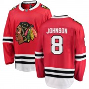 Fanatics Branded Chicago Blackhawks 8 Jack Johnson Red Breakaway Home Youth NHL Jersey