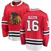 Fanatics Branded Chicago Blackhawks 16 Ed Olczyk Red Breakaway Home Youth NHL Jersey