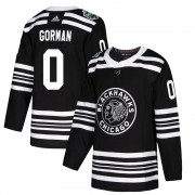 Adidas Chicago Blackhawks 0 Liam Gorman Authentic Black 2019 Winter Classic Men's NHL Jersey