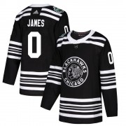 Adidas Chicago Blackhawks 0 Dominic James Authentic Black 2019 Winter Classic Men's NHL Jersey