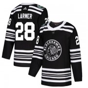 Adidas Chicago Blackhawks 28 Steve Larmer Authentic Black 2019 Winter Classic Men's NHL Jersey