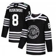 Adidas Chicago Blackhawks 8 Terry Ruskowski Authentic Black 2019 Winter Classic Men's NHL Jersey