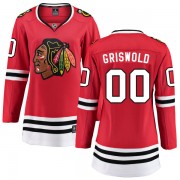 Fanatics Branded Chicago Blackhawks 00 Clark Griswold Red Home Breakaway Women's NHL Jersey