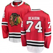 Fanatics Branded Chicago Blackhawks 74 Nicolas Beaudin Red ized Breakaway Home Men's NHL Jersey