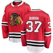 Fanatics Branded Chicago Blackhawks 37 Adam Burish Red Breakaway Home Men's NHL Jersey