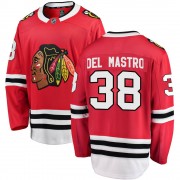 Fanatics Branded Chicago Blackhawks 38 Ethan Del Mastro Red Breakaway Home Men's NHL Jersey