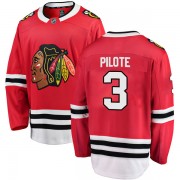Fanatics Branded Chicago Blackhawks 3 Pierre Pilote Red Breakaway Home Men's NHL Jersey