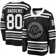 Fanatics Branded Chicago Blackhawks 80 Zach Andrews Premier Black Breakaway Alternate 2019/20 Men's NHL Jersey