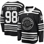 Fanatics Branded Chicago Blackhawks 98 Connor Bedard Premier Black Breakaway Alternate 2019/20 Men's NHL Jersey