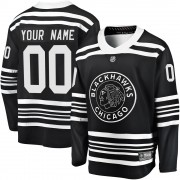 Fanatics Branded Chicago Blackhawks 00 Custom Premier Black Custom Breakaway Alternate 2019/20 Men's NHL Jersey
