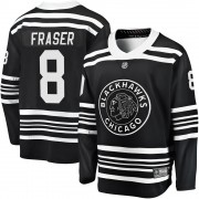 Fanatics Branded Chicago Blackhawks 8 Curt Fraser Premier Black Breakaway Alternate 2019/20 Men's NHL Jersey