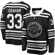 Fanatics Branded Chicago Blackhawks 33 Dirk Graham Premier Black Breakaway Alternate 2019/20 Men's NHL Jersey