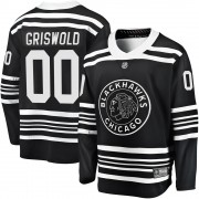Fanatics Branded Chicago Blackhawks 00 Clark Griswold Premier Black Breakaway Alternate 2019/20 Men's NHL Jersey