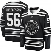 Fanatics Branded Chicago Blackhawks 56 Erik Gustafsson Premier Black Breakaway Alternate 2019/20 Men's NHL Jersey