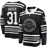 Fanatics Branded Chicago Blackhawks 31 Dominik Hasek Premier Black Breakaway Alternate 2019/20 Men's NHL Jersey