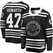 Fanatics Branded Chicago Blackhawks 47 Kale Howarth Premier Black Breakaway Alternate 2019/20 Men's NHL Jersey