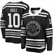 Fanatics Branded Chicago Blackhawks 10 Dennis Hull Premier Black Breakaway Alternate 2019/20 Men's NHL Jersey