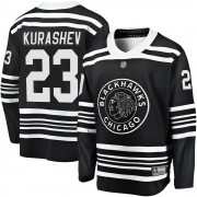 Fanatics Branded Chicago Blackhawks 23 Philipp Kurashev Premier Black Breakaway Alternate 2019/20 Men's NHL Jersey