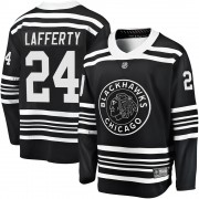 Fanatics Branded Chicago Blackhawks 24 Sam Lafferty Premier Black Breakaway Alternate 2019/20 Men's NHL Jersey