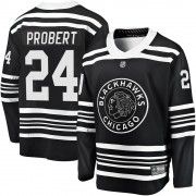 Fanatics Branded Chicago Blackhawks 24 Bob Probert Premier Black Breakaway Alternate 2019/20 Men's NHL Jersey