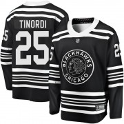 Fanatics Branded Chicago Blackhawks 25 Jarred Tinordi Premier Black Breakaway Alternate 2019/20 Men's NHL Jersey