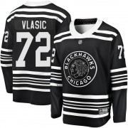 Fanatics Branded Chicago Blackhawks 72 Alex Vlasic Premier Black Breakaway Alternate 2019/20 Men's NHL Jersey