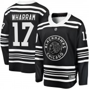 Fanatics Branded Chicago Blackhawks 17 Kenny Wharram Premier Black Breakaway Alternate 2019/20 Men's NHL Jersey