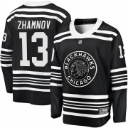Fanatics Branded Chicago Blackhawks 13 Alex Zhamnov Premier Black Breakaway Alternate 2019/20 Men's NHL Jersey
