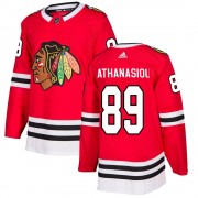 Adidas Chicago Blackhawks 89 Andreas Athanasiou Authentic Red Home Men's NHL Jersey
