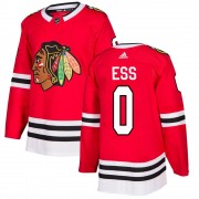 Adidas Chicago Blackhawks 0 Joshua Ess Authentic Red Home Men's NHL Jersey