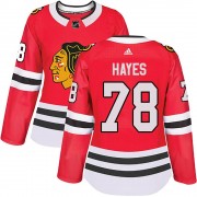 Adidas Chicago Blackhawks 78 Gavin Hayes Authentic Red Home Women's NHL Jersey