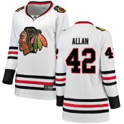 Fanatics Branded Chicago Blackhawks 42 Nolan Allan White Breakaway Away Women's NHL Jersey