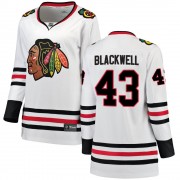 Fanatics Branded Chicago Blackhawks 43 Colin Blackwell White Breakaway Away Women's NHL Jersey