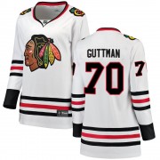 Fanatics Branded Chicago Blackhawks 70 Cole Guttman White Breakaway Away Women's NHL Jersey