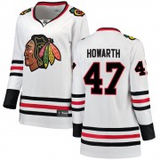 Fanatics Branded Chicago Blackhawks 47 Kale Howarth White Breakaway Away Women's NHL Jersey