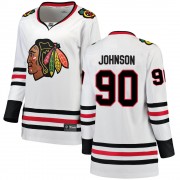 Fanatics Branded Chicago Blackhawks 90 Tyler Johnson White Breakaway Away Women's NHL Jersey