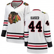 Fanatics Branded Chicago Blackhawks 44 Wyatt Kaiser White Breakaway Away Women's NHL Jersey