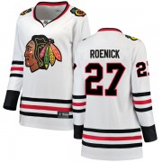 Fanatics Branded Chicago Blackhawks 27 Jeremy Roenick White Breakaway Away Women's NHL Jersey