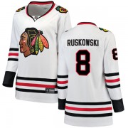 Fanatics Branded Chicago Blackhawks 8 Terry Ruskowski White Breakaway Away Women's NHL Jersey