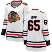 Fanatics Branded Chicago Blackhawks 65 Andrew Shaw White Breakaway Away Women's NHL Jersey