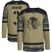 Adidas Chicago Blackhawks 3 Jack Johnson Authentic Camo Military Appreciation Practice Youth NHL Jersey