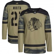 Adidas Chicago Blackhawks 21 Stan Mikita Authentic Camo Military Appreciation Practice Youth NHL Jersey