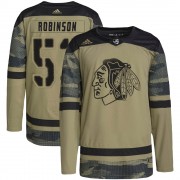 Adidas Chicago Blackhawks 53 Buddy Robinson Authentic Camo Military Appreciation Practice Youth NHL Jersey